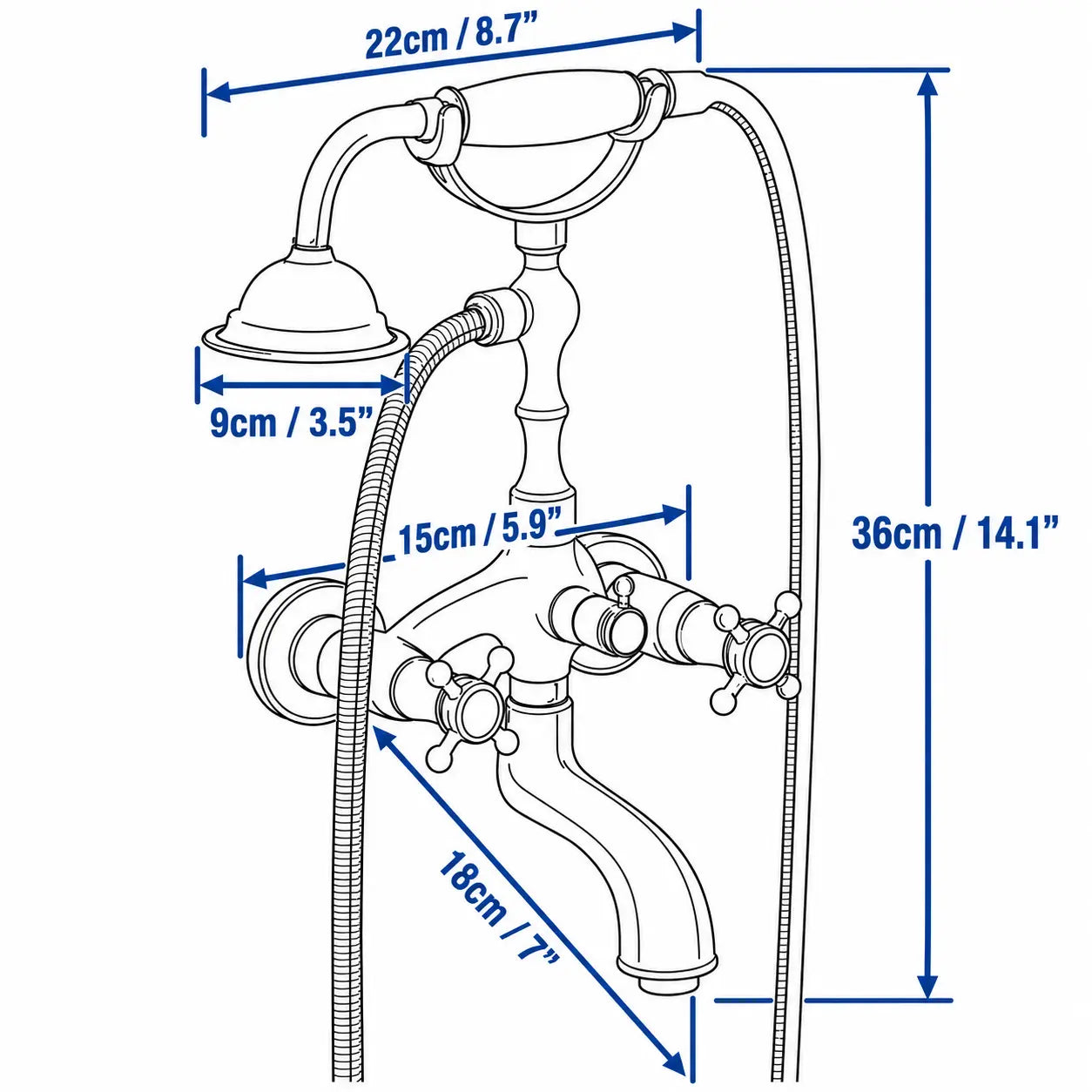 Bec de robinet baignoire orientable en or brossé avec rotation pratique et écoulement fluide au style rétro Image