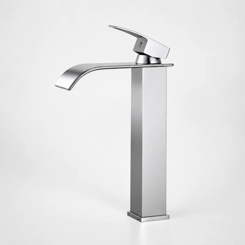 Robinet de vasque design effet cascade chromé