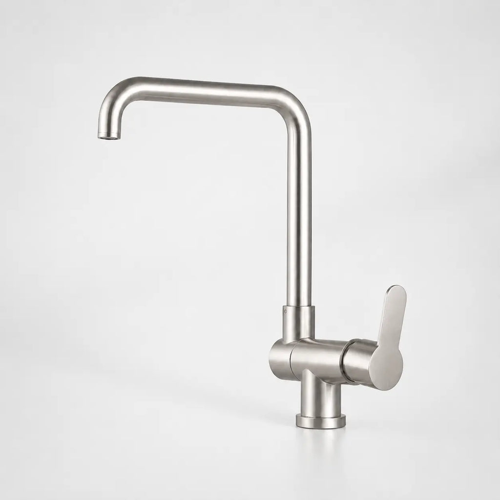 Robinet de cuisine rabattable rotation 360° - Fleo - Gris brossé